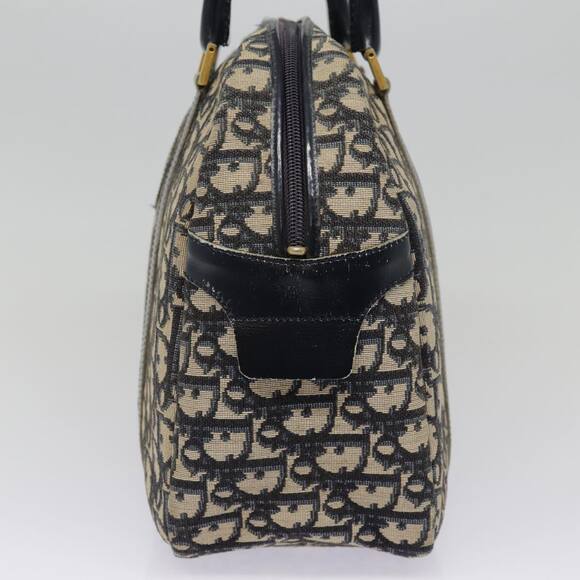 DIOR Trotter Canvas Hand Bag Navy Gold - Picture 5 of 12